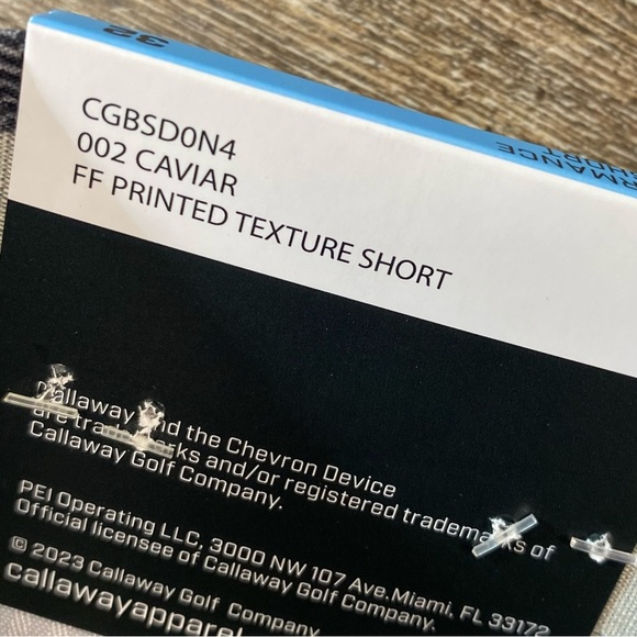 Callaway Golf Shorts Men 32 Black Gray Chino Active Waistband OPTI DRI Stretch - Picture 2 of 8